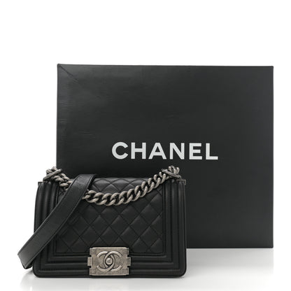 Chanel Calfskin Quilted Small Boy Flap Black 11 of 11