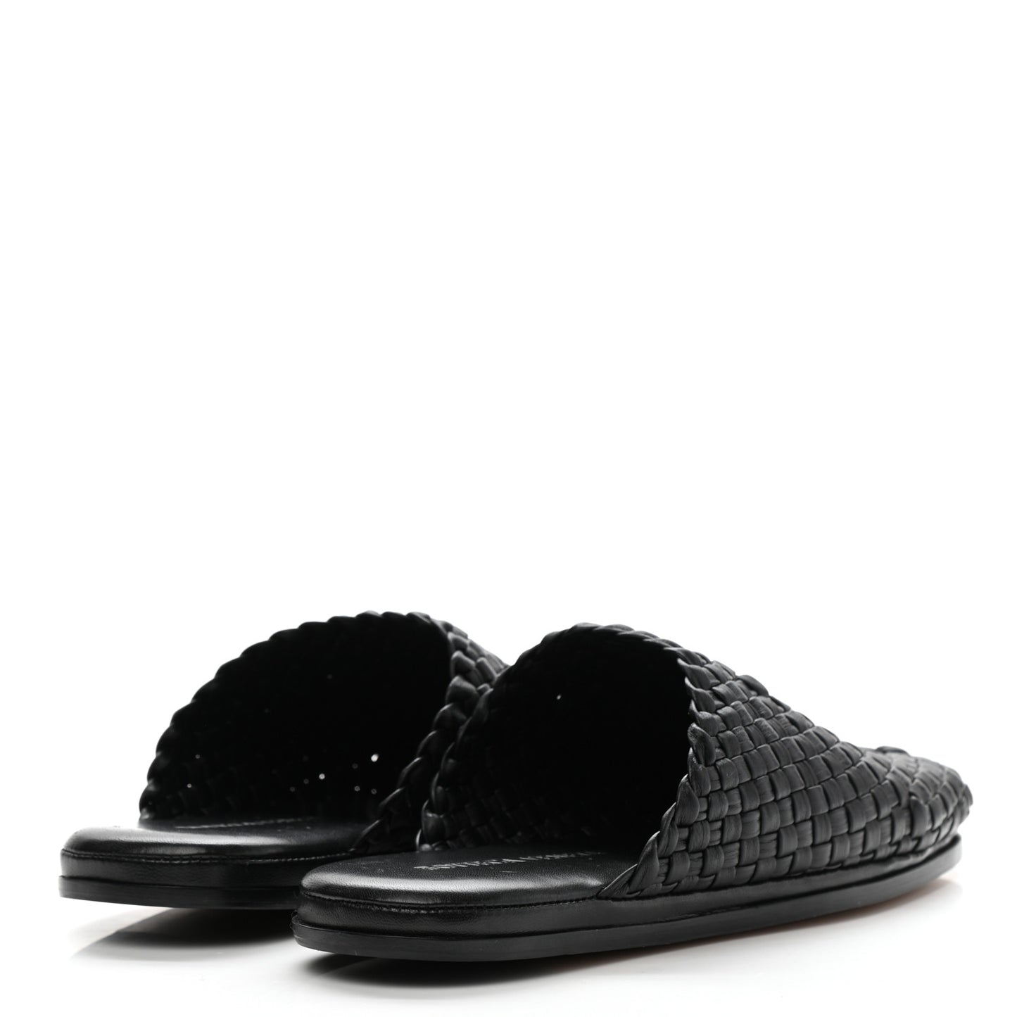 Nappa Intrecciato Slipper Mules 41 Black