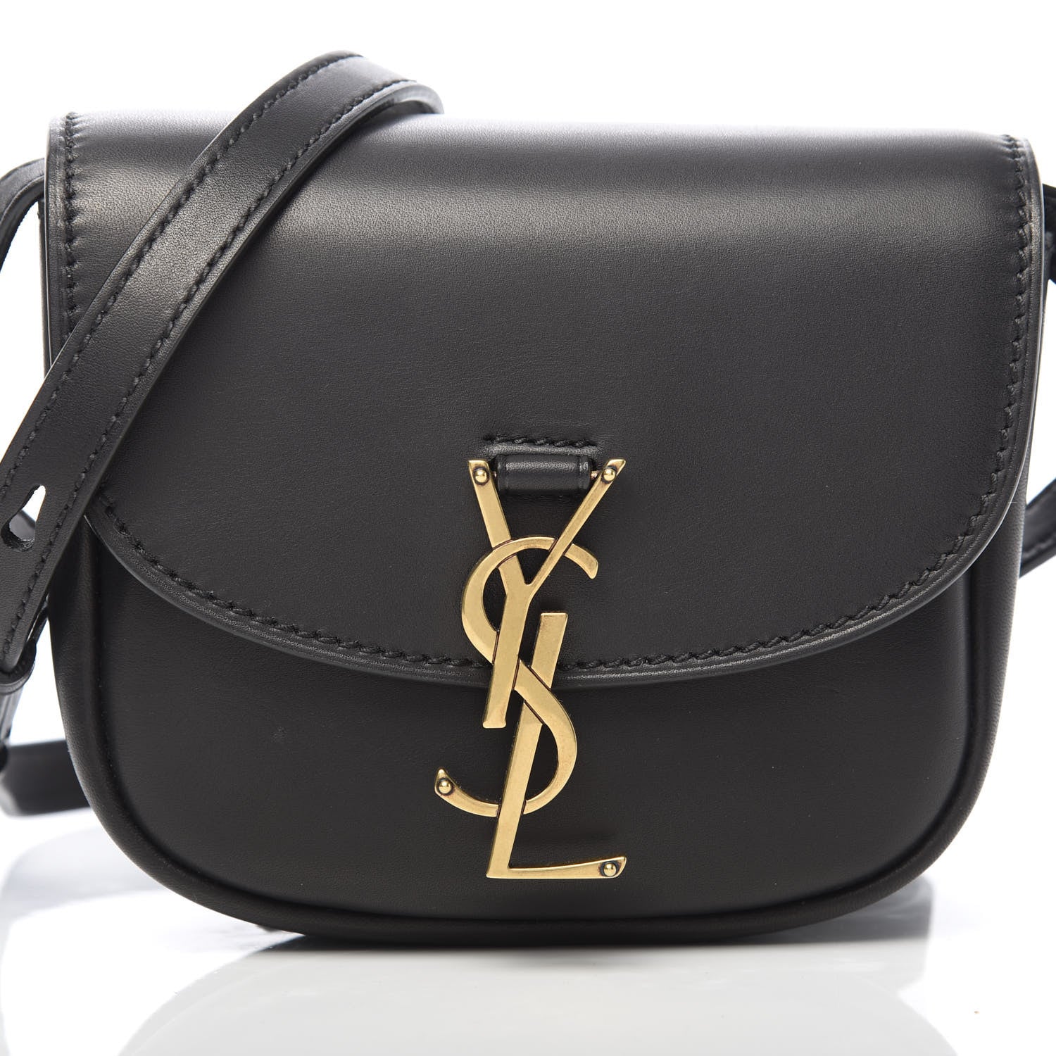 Saint Laurent Smooth Calfskin Mini Classic Monogram Kaia Satchel Black 9 of 15