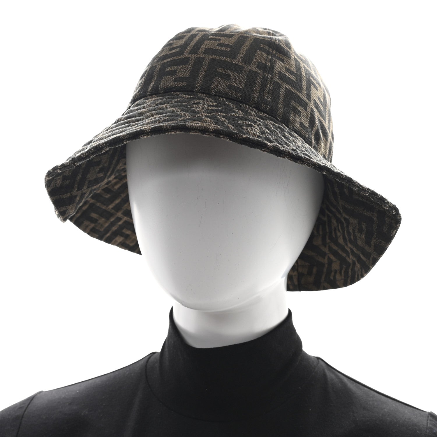 Fendi Technical Fabric FF Bucket Hat M Tobacco 2 of 9