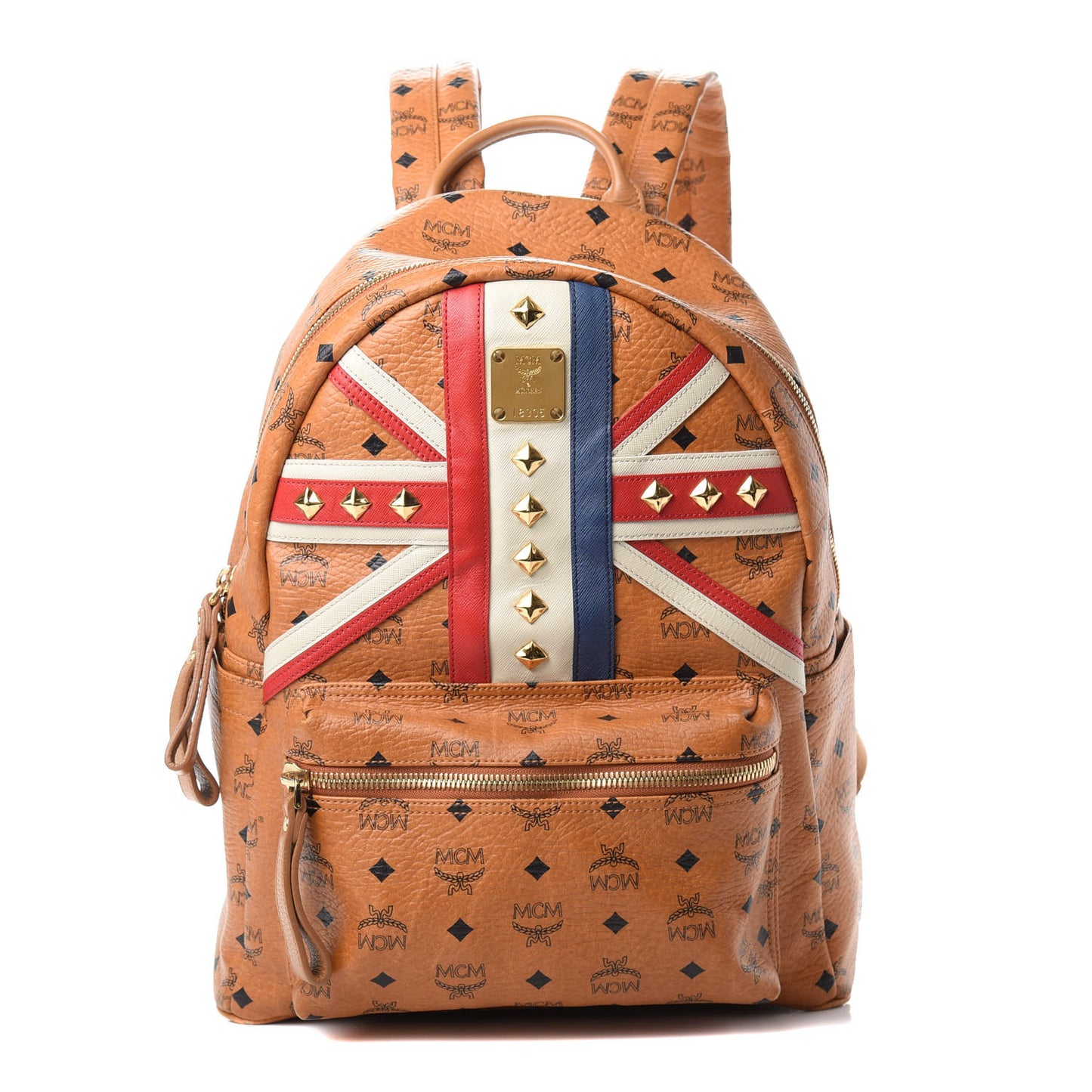 Visetos Studded Medium Stark London Olympic Backpack Cognac