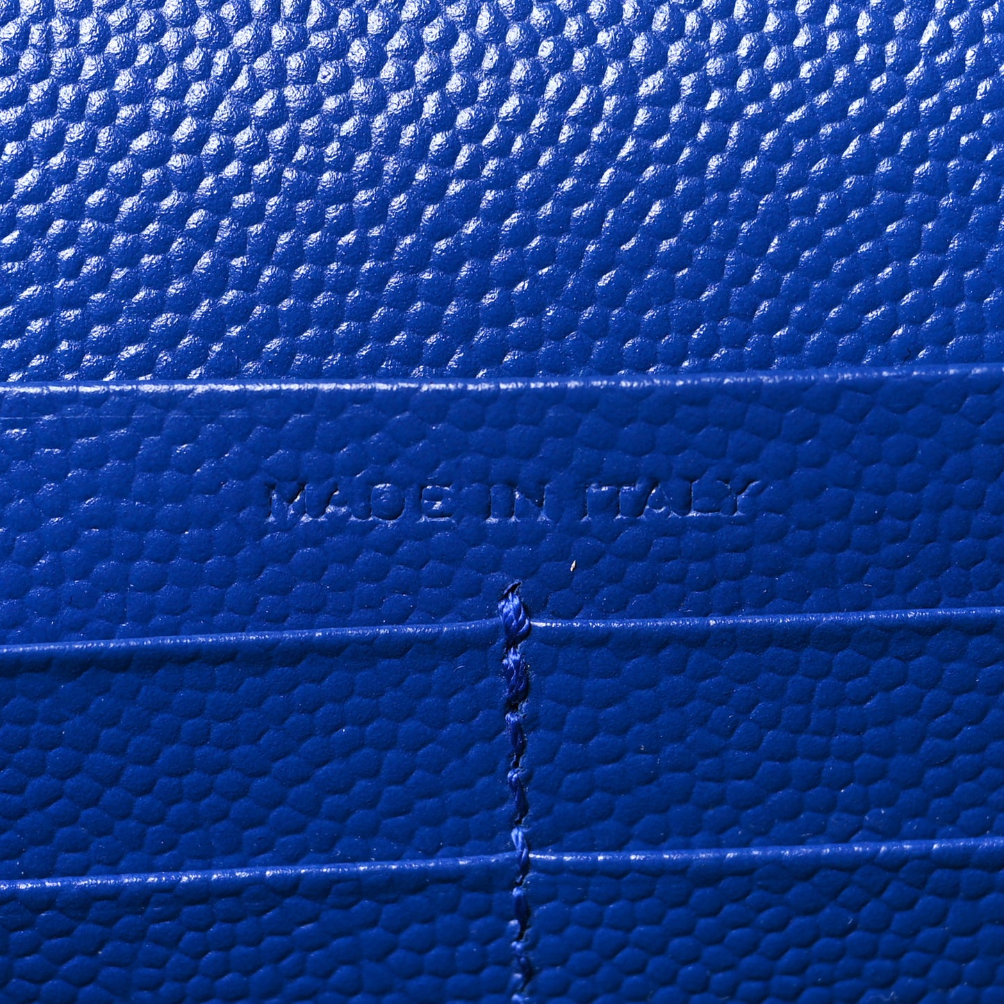 Grain De Poudre Matelasse Chevron Monogram Chain Wallet Blue Majorelle