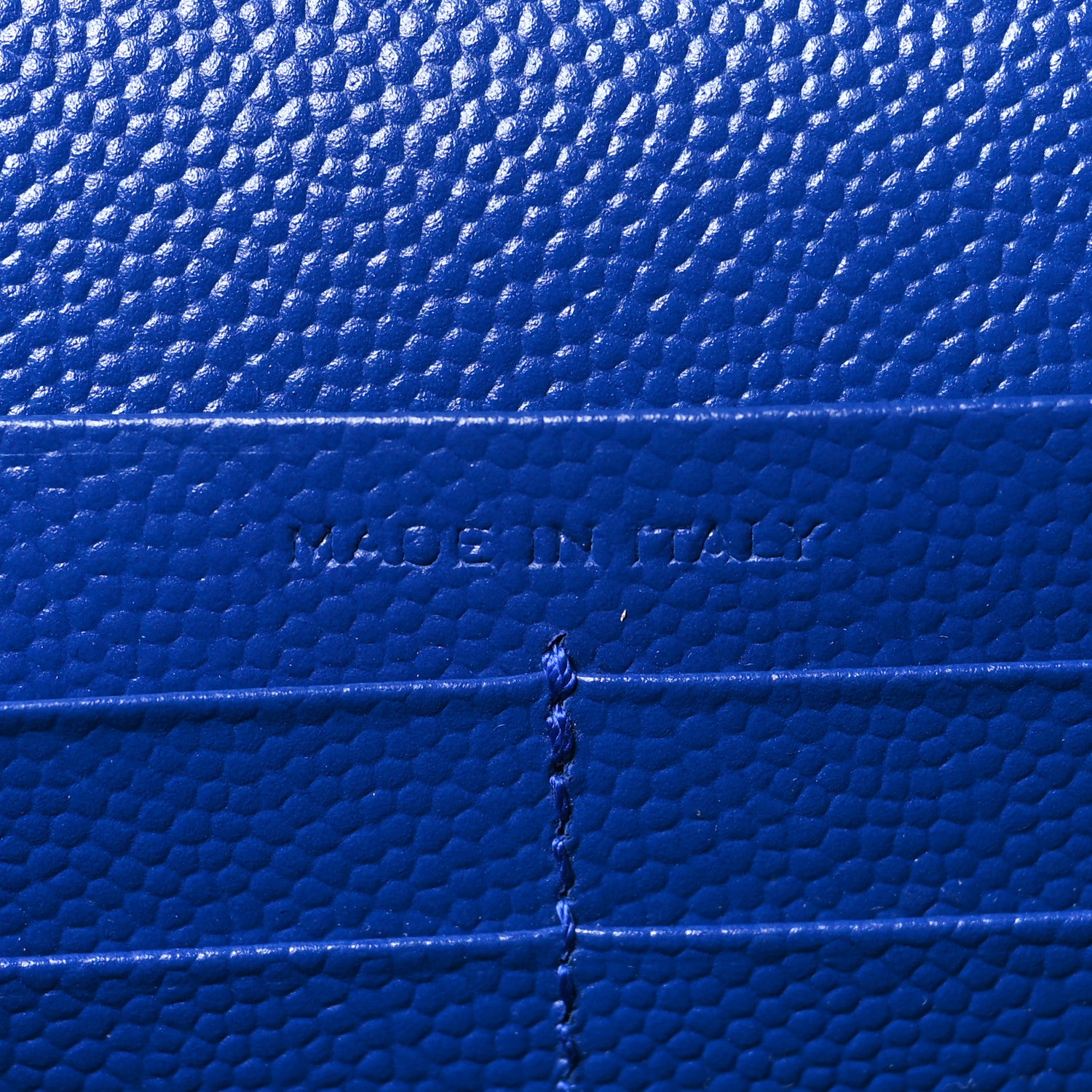 Saint Laurent Grain De Poudre Matelasse Chevron Monogram Chain Wallet Blue Majorelle 8 of 12