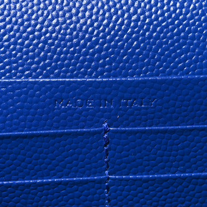 Saint Laurent Grain De Poudre Matelasse Chevron Monogram Chain Wallet Blue Majorelle 8 of 12