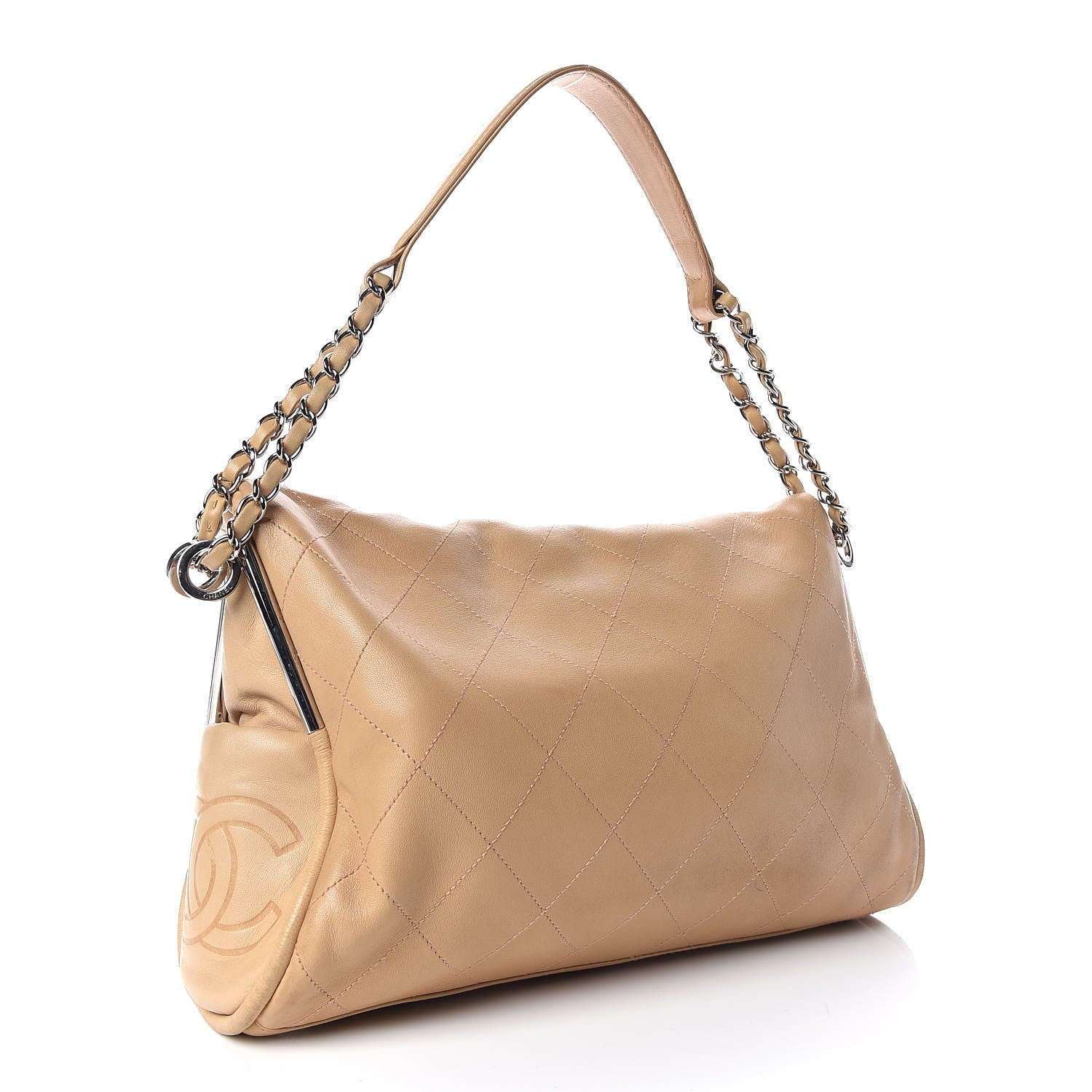 Chanel Lambskin Stitched Medium Ultimate Soft Tote Beige 3 of 16