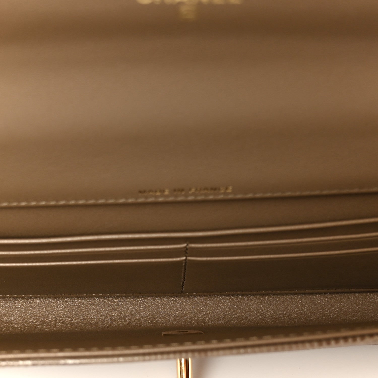 Chanel Calfskin Lizard Embossed Clutch With Chain Dark Khaki Dark Khaki 5 of 12
