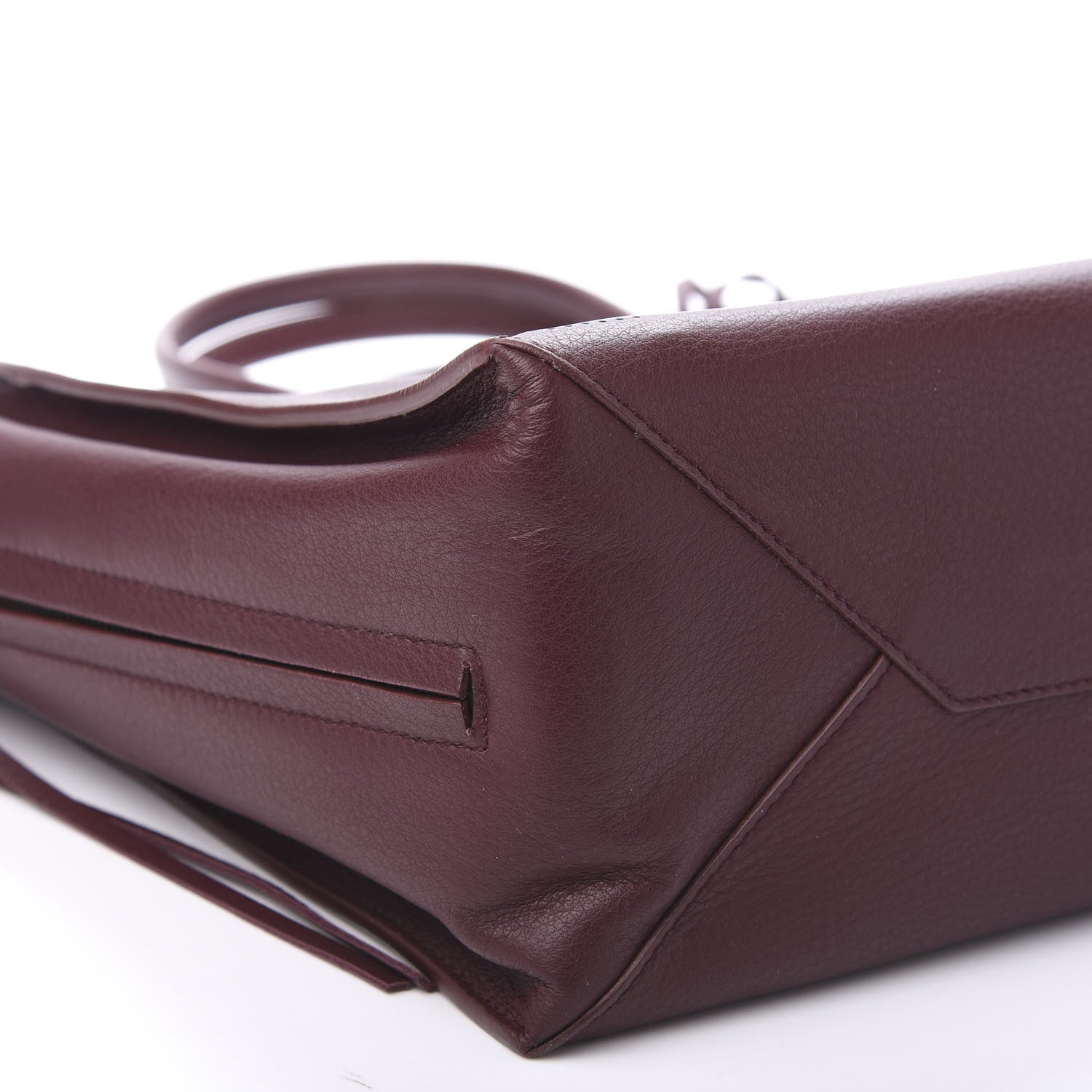 Balenciaga Calfskin Blackout Hardware Perforated Papier B4 Tote Burgundy 8 of 9