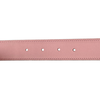 Hermes Swift Epsom Reversible 32mm Belt Strap 90 Rosa Sakura Bleu Obscur 4 of 7