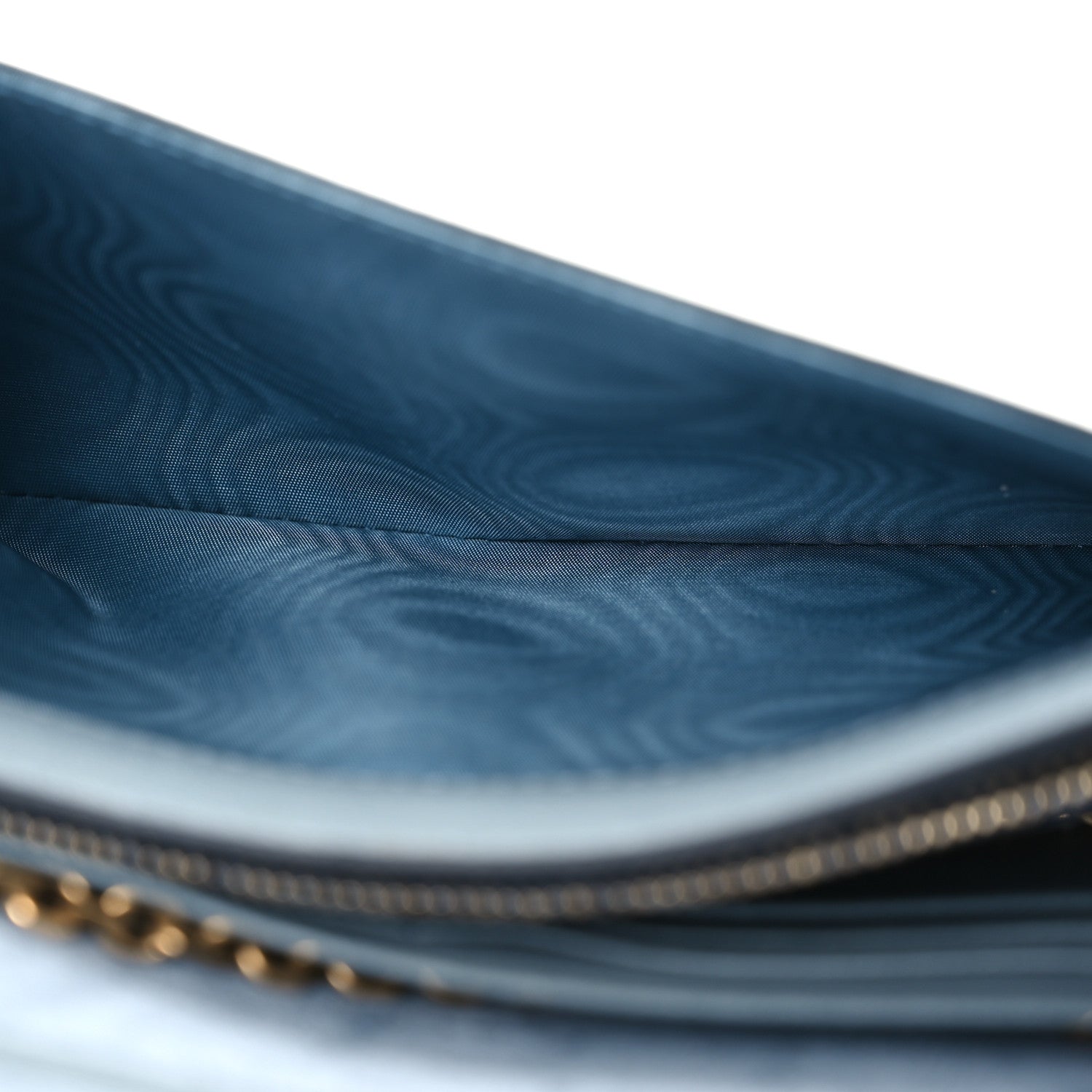 Christian Dior Goatskin Saddle Chain Pouch Cloud Blue 5 of 14