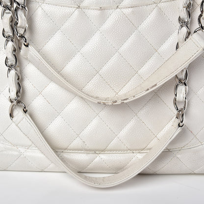 Chanel Caviar Quilted Grand Shopping Tote GST White 14 of 27