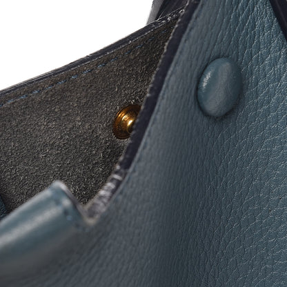 Celine Grained Calfskin Small Tie Knot Tote Denim 9 of 14