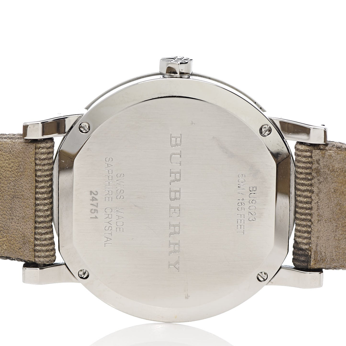 Stainless Steel 38mm Heritage Nova Check Quartz Watch Beige BU9023
