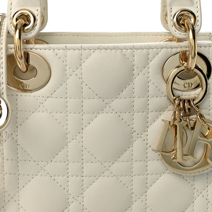 Christian Dior Lambskin Cannage Mini Lady Dior White 12 of 17