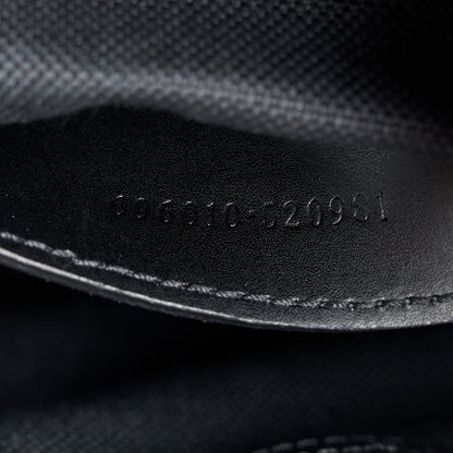 Gucci GG Supreme Monogram Appia Calfskin Web Mini Tote Bag Black 7 of 11