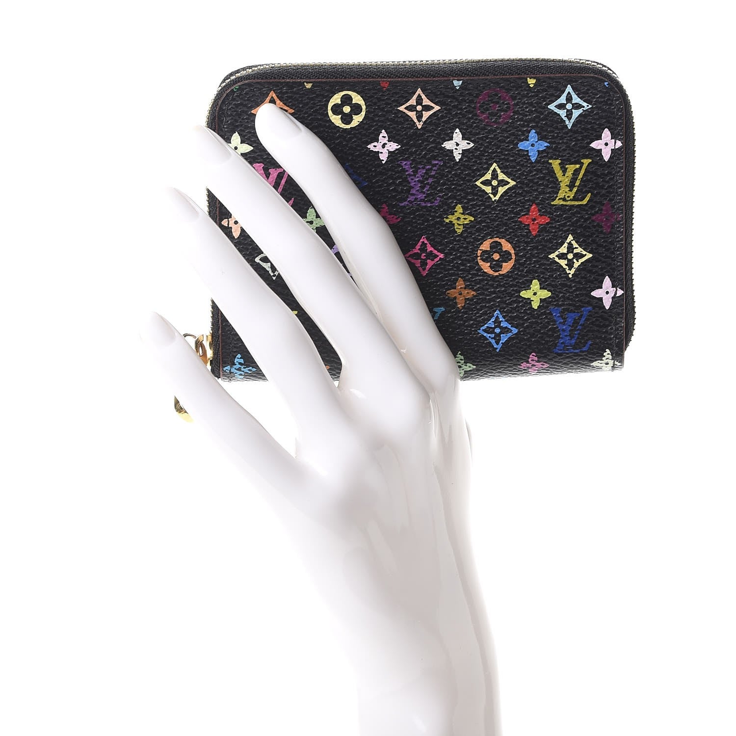Louis Vuitton Monogram Multicolor Zippy Coin Purse Black Grenade 2 of 10