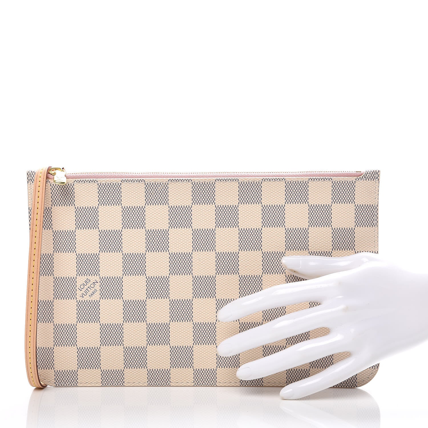 Louis Vuitton Damier Azur Neverfull MM GM Pochette Rose Ballerine 2 of 7