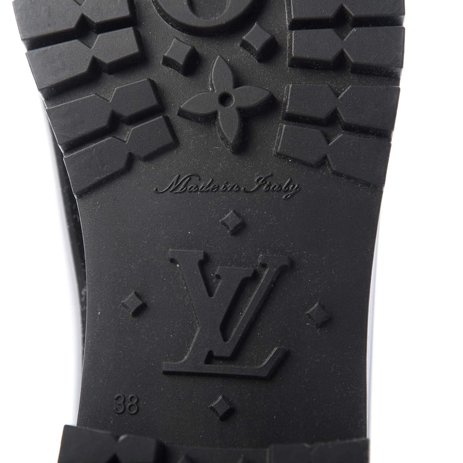 Louis Vuitton Rubber Embossed Monogram Splash Rain Boots 38 Black 7 of 9