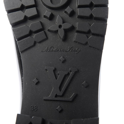 Louis Vuitton Rubber Embossed Monogram Splash Rain Boots 38 Black 7 of 9