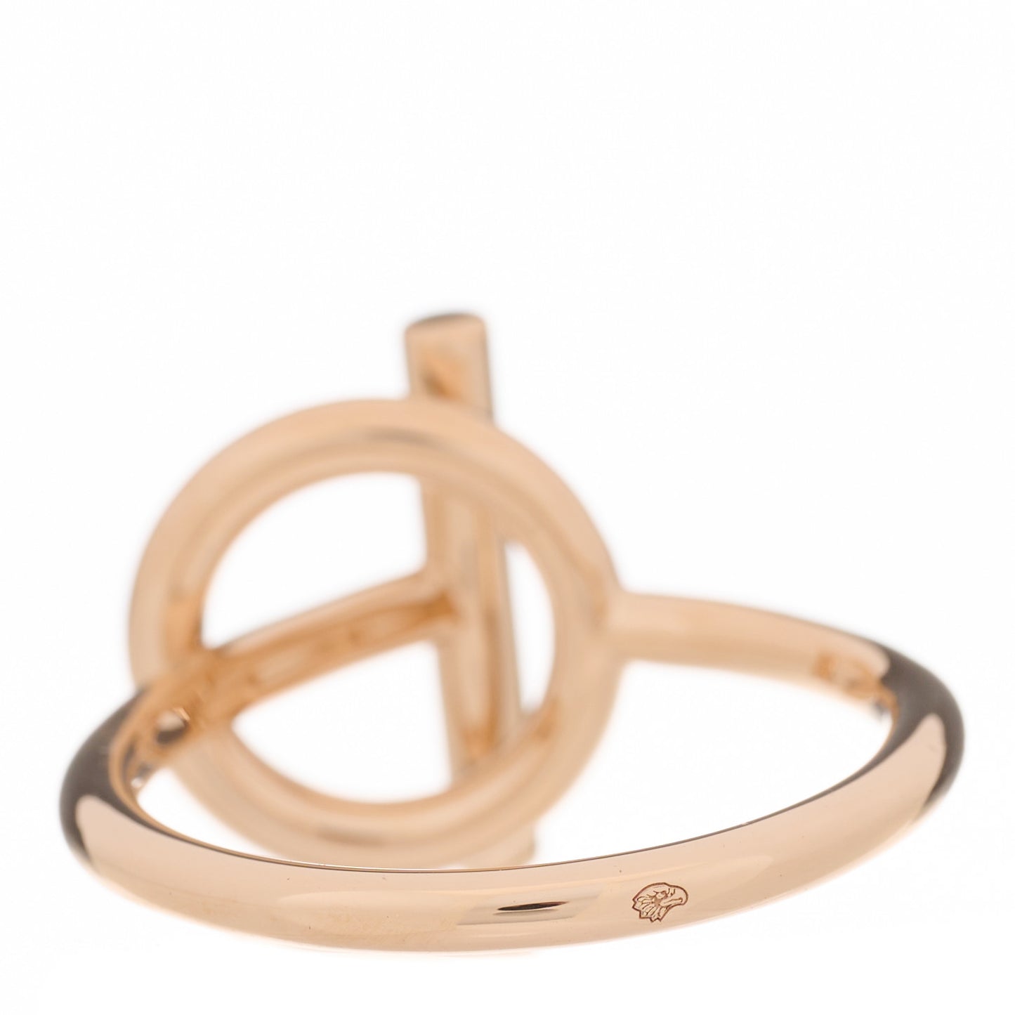 18K Rose Gold Diamond PM Echappee Ring 54 6.75