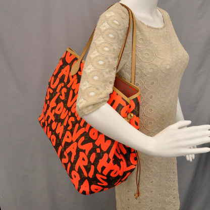Louis Vuitton Monogram Graffiti Neverfull GM Orange 2 of 7