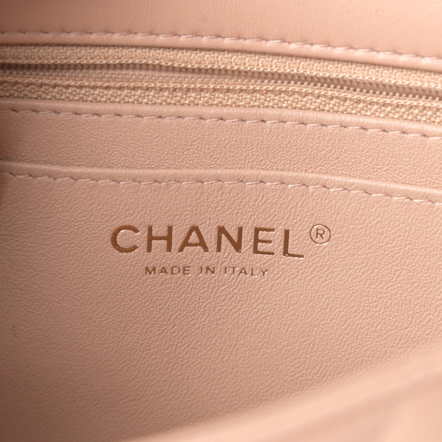 Chanel Lambskin Quilted Mini Rectangular Flap Beige 6 of 10