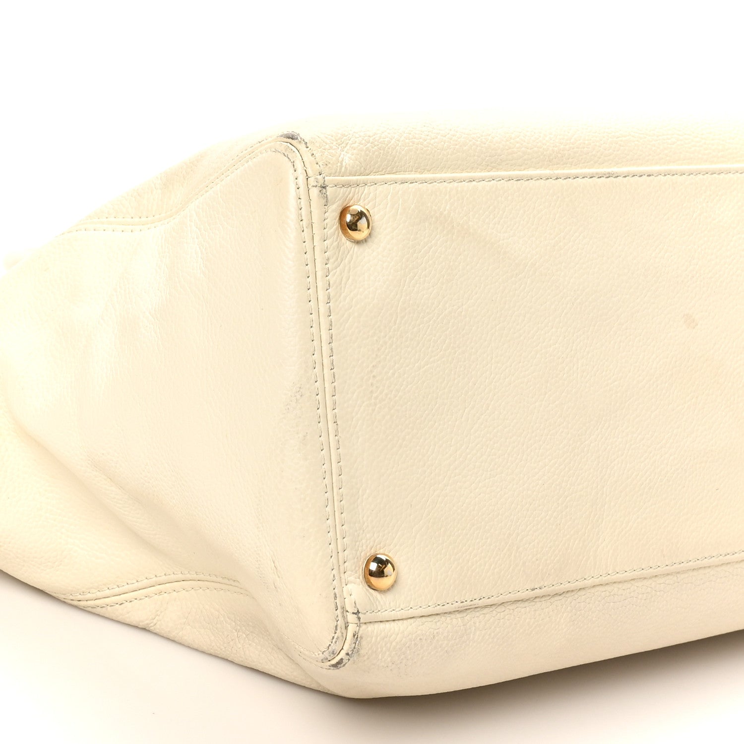 Chanel Caviar Cerf Executive Shopper Tote White 10 of 17