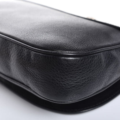 Gucci Pebbled Calfskin Medium Soho Flap Crossbody Black 16 of 17
