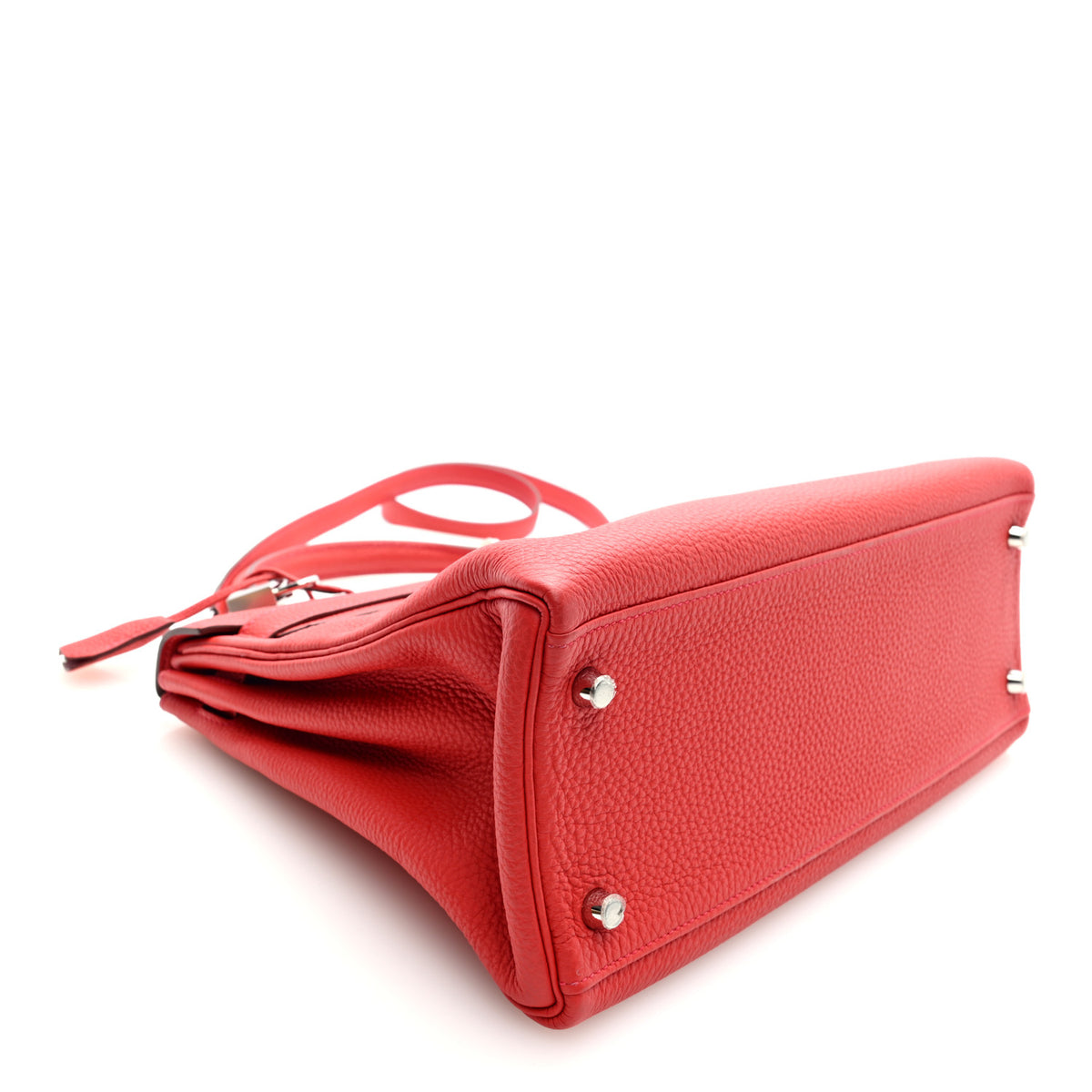 Hermes Taurillon Clemence Kelly Retourne 32 Rouge Tomate 4 of 10