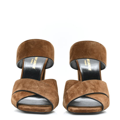 Saint Laurent Suede Oak 100 Mule Sandals 39 Land 2 of 7