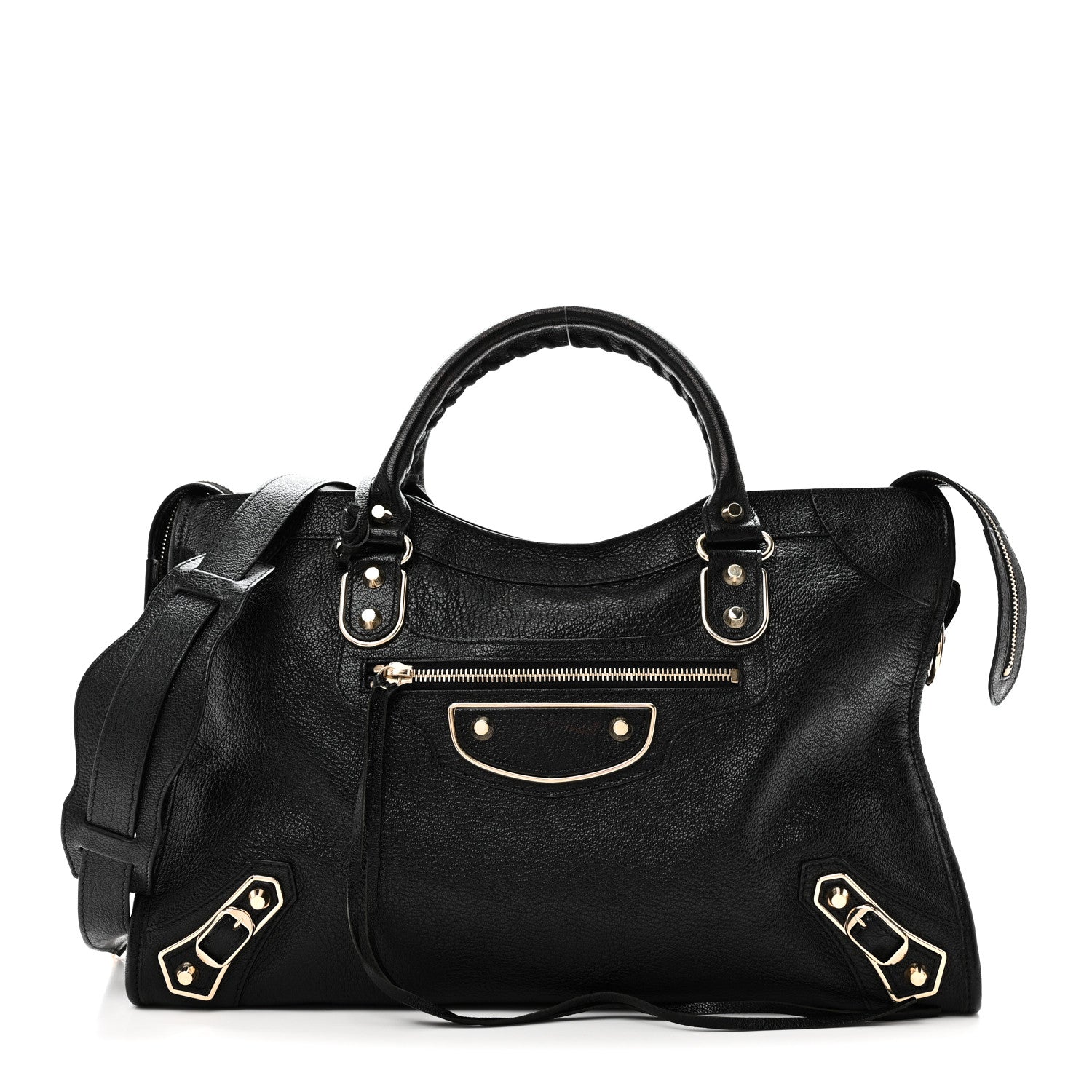 Balenciaga Chevre Gold Metallic Edge Hardware City Black 1 of 11
