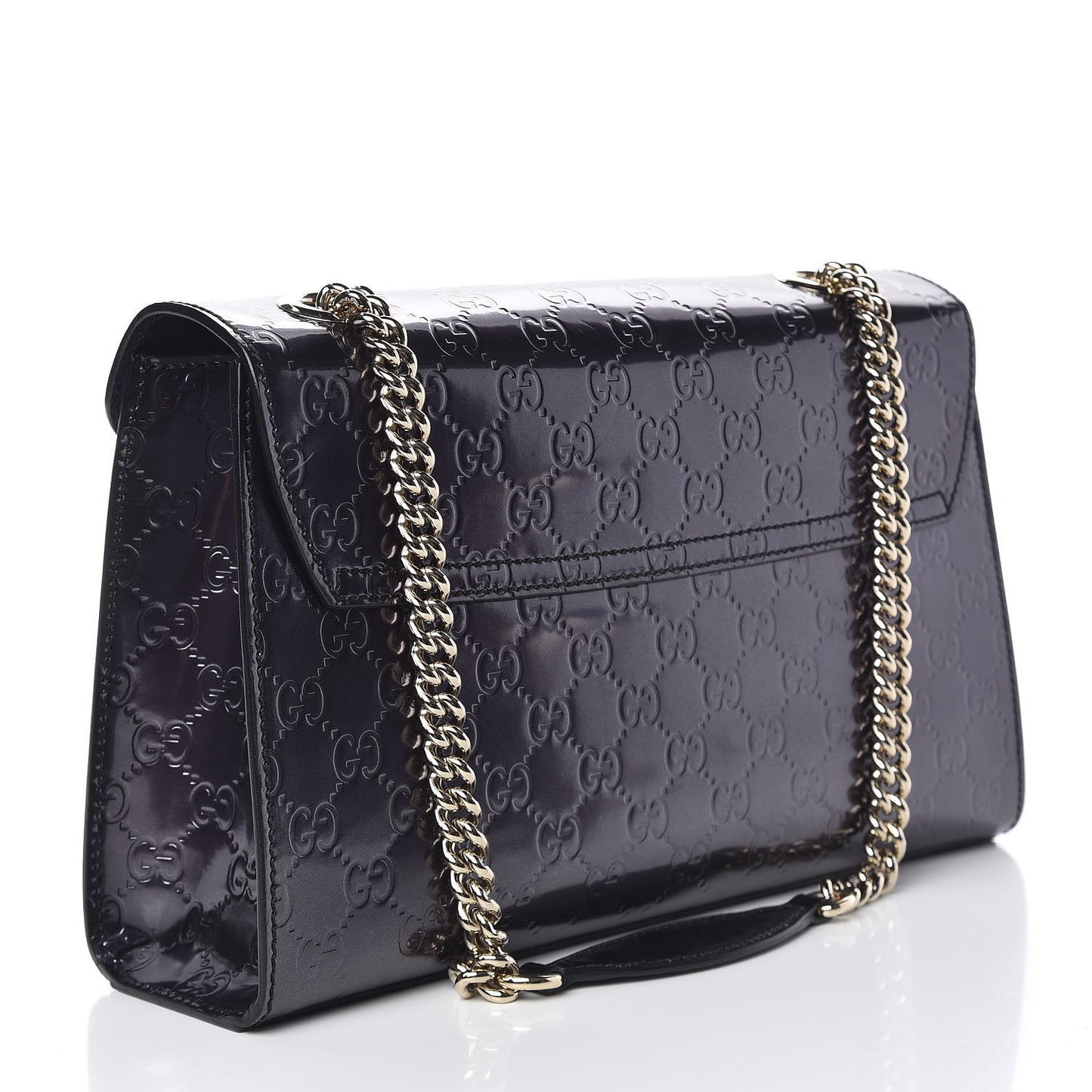 Shine Guccissima Medium Emily Chain Shoulder Bag Melanzana
