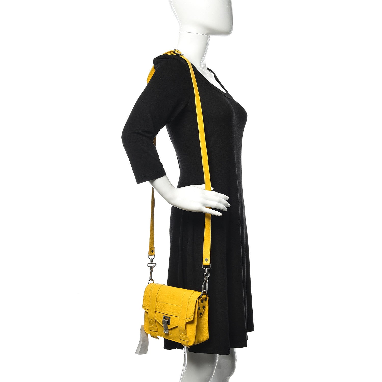 Proenza Schouler Lambskin PS1 Mini Crossbody Bag Lemon 2 of 11