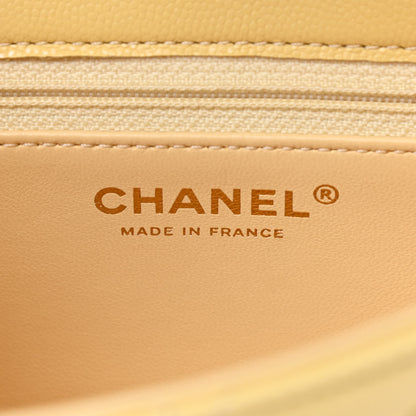 Chanel Caviar Quilted Mini Sweet Classic Flap Yellow 5 of 9