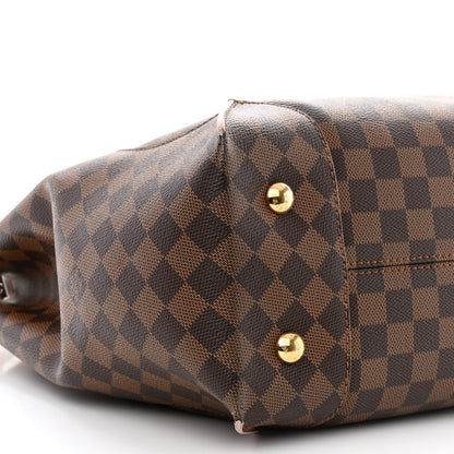 Louis Vuitton Damier Ebene Caissa Hobo Rose Ballerine 9 of 10