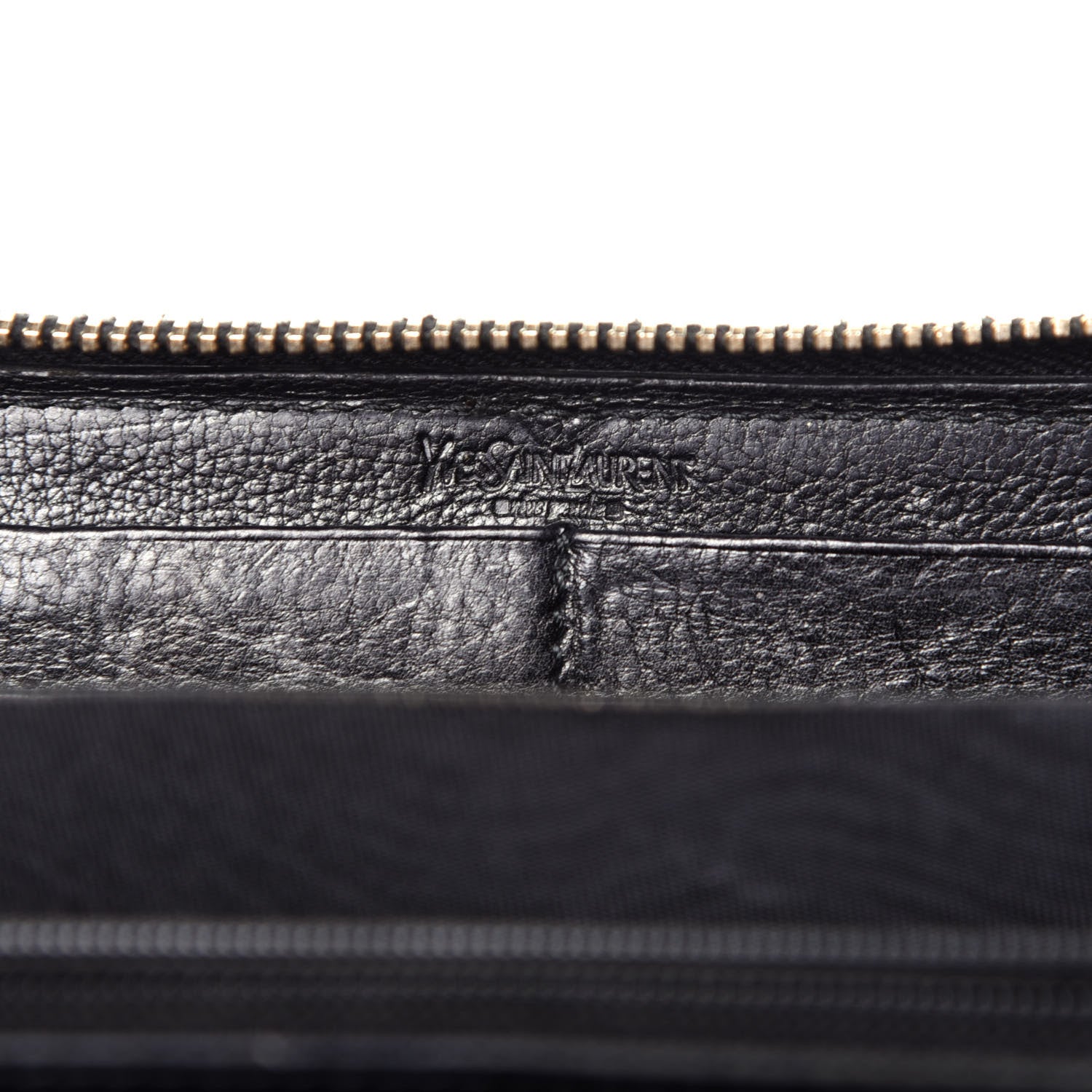 Saint Laurent Buffalo Muse Zip Around Wallet Black 6 of 12