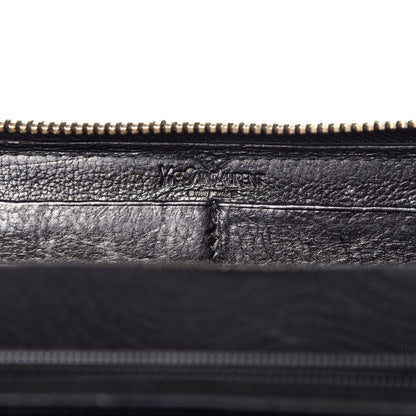 Saint Laurent Buffalo Muse Zip Around Wallet Black 6 of 12