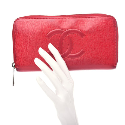 Chanel Caviar Large Timeless CC Zip Around Wallet Red 2 of 9
