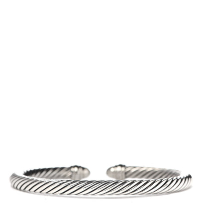 David Yurman Sterling Silver Pave Diamond 5mm Cable Classics Bracelet 3 of 4