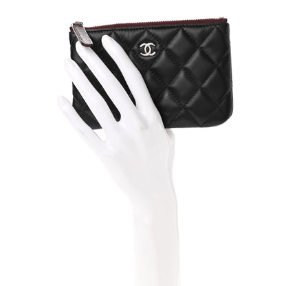 Chanel Lambskin Quilted Small Cosmetic Case Black 2 of 7