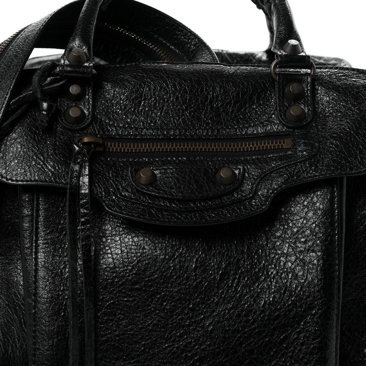 Balenciaga Agneau Classic Hardware Zip Traveler Backpack Black 9 of 11