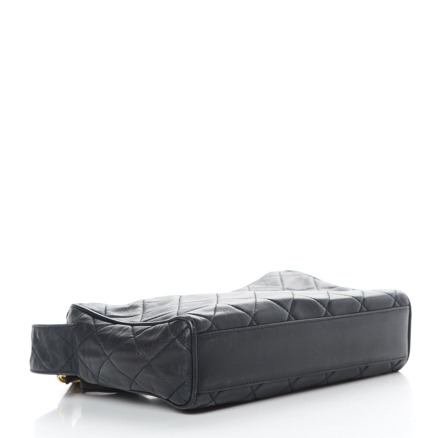 Lambskin Quilted CC Shoulder Bag Navy