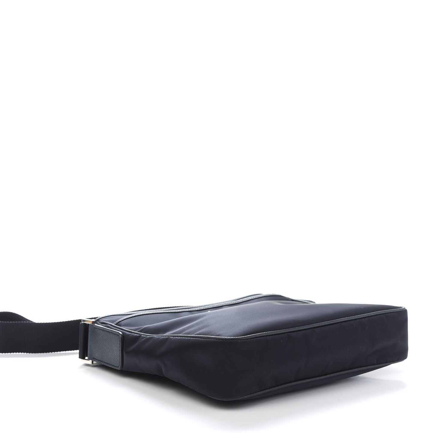 Tessuto Nylon Saffiano Flat Messenger Bag Baltico