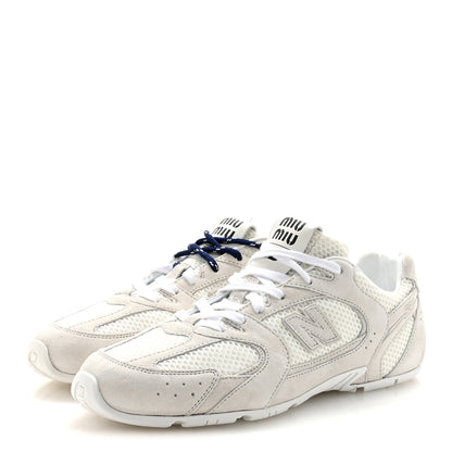 Miu Miu X NEW BALANCE Mesh Suede 530 SL Sneakers 40 White 4 of 10