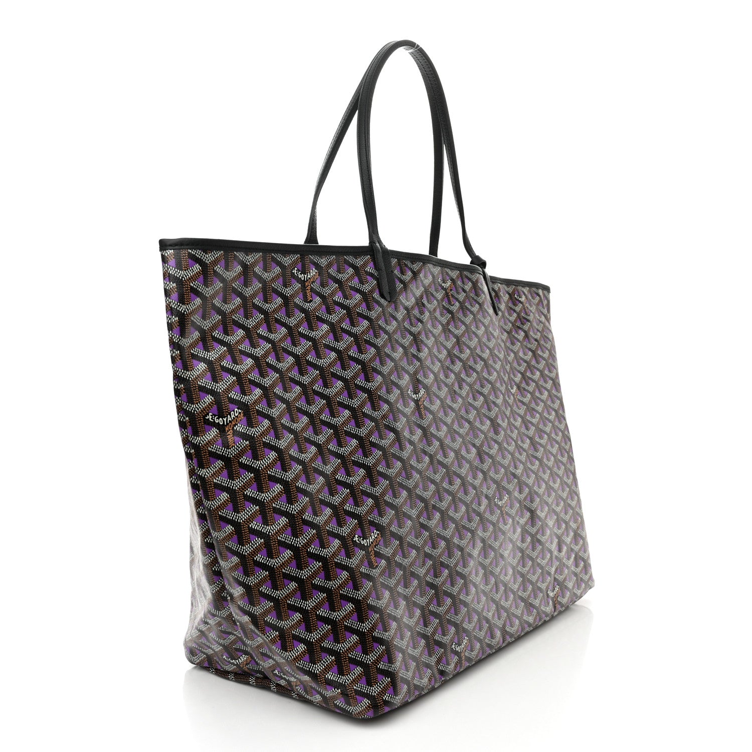 Goyard Goyardine Saint Louis Claire Voie GM Black Purple 4 of 11