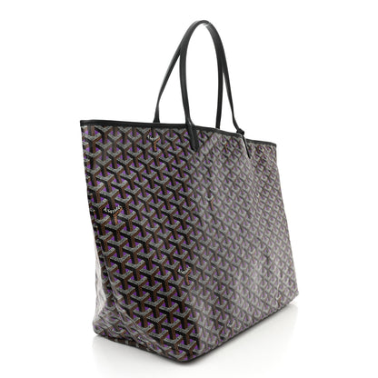 Goyard Goyardine Saint Louis Claire Voie GM Black Purple 4 of 11