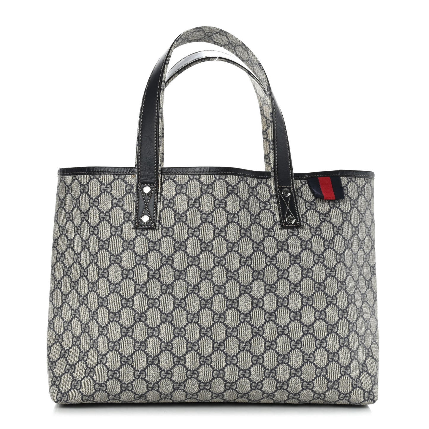 GG Plus Monogram Medium Signature Web Loop Tote Navy
