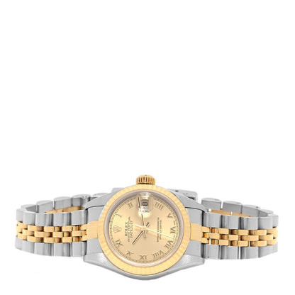 Rolex Stainless Steel 18K Yellow Gold 26mm Oyster Perpetual Datejust Watch Champagne 79173 2 of 5