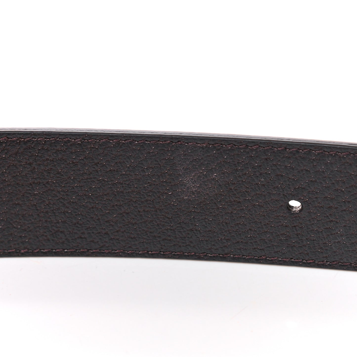 Textured Dollar Calfskin Double G 40mm Belt 90 36 Dark Cocoa