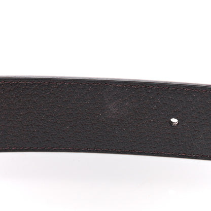 Gucci Textured Dollar Calfskin Double G 40mm Belt 90 36 Dark Cocoa 3 of 7