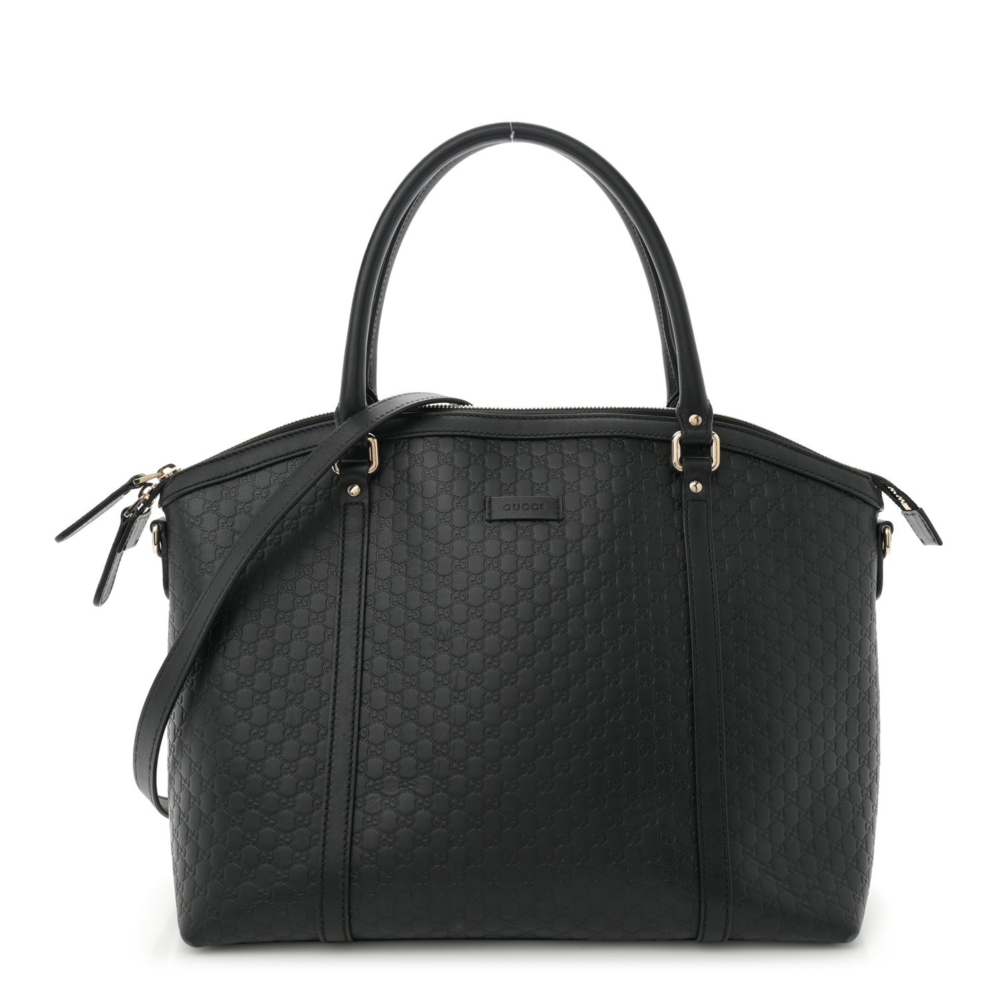 Soft Microguccissima Large Dome Satchel Black